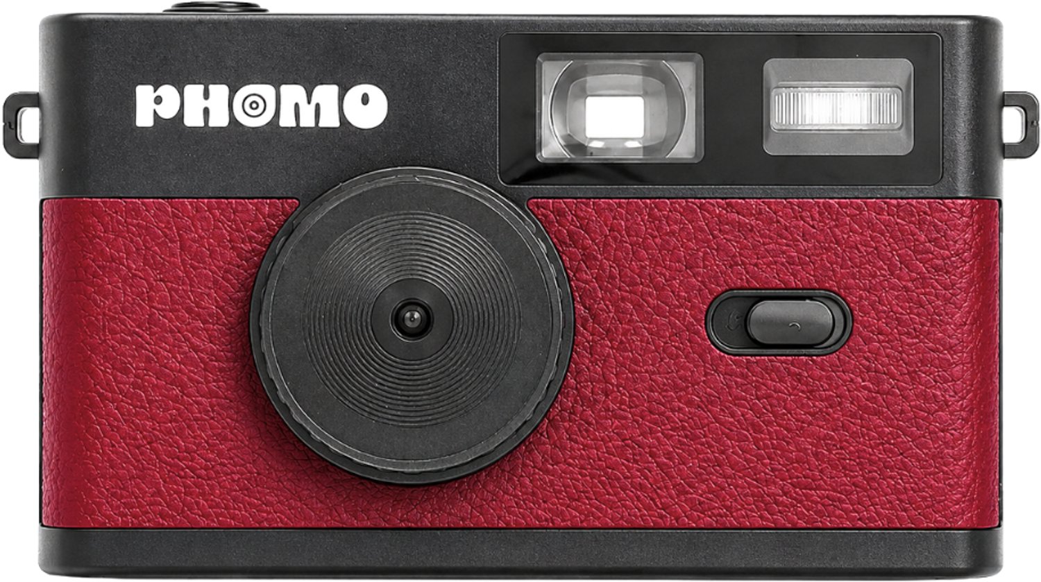 Phomo Digitale Retro Camera - Compact Camera - 8MP - 4 Retrofilters - Flits - SD-kaart - USB-C - Bordeauxrood