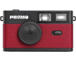 Phomo Digitale Retro Camera - Compact Camera - 8MP - 4 Retrofilters - Flits - SD-kaart - USB-C - Bordeauxrood