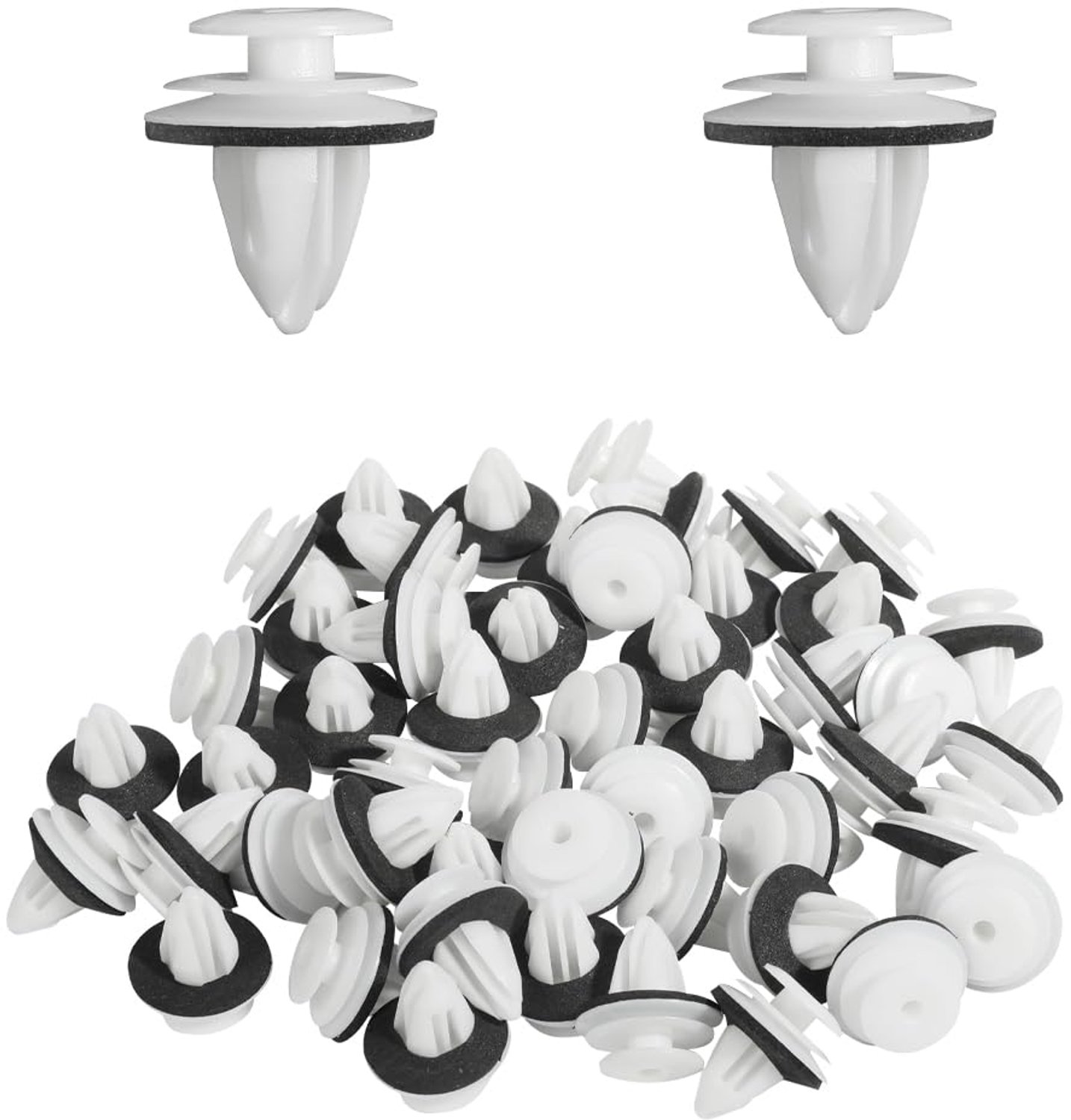 Pack of 100 Car Mounting Clips Door Trim Clips Universal Car Door Clips with Sponge Pad Design Plastic Bumper Clips - ShopVlot