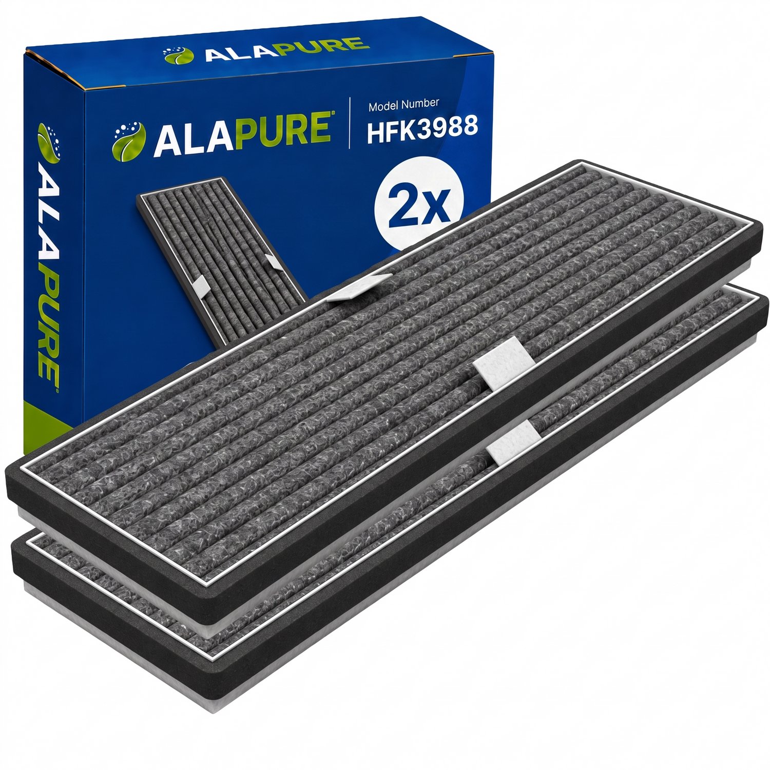 2x Alapure 3988 Compatibel met Miele Koolstoffilter D18-P