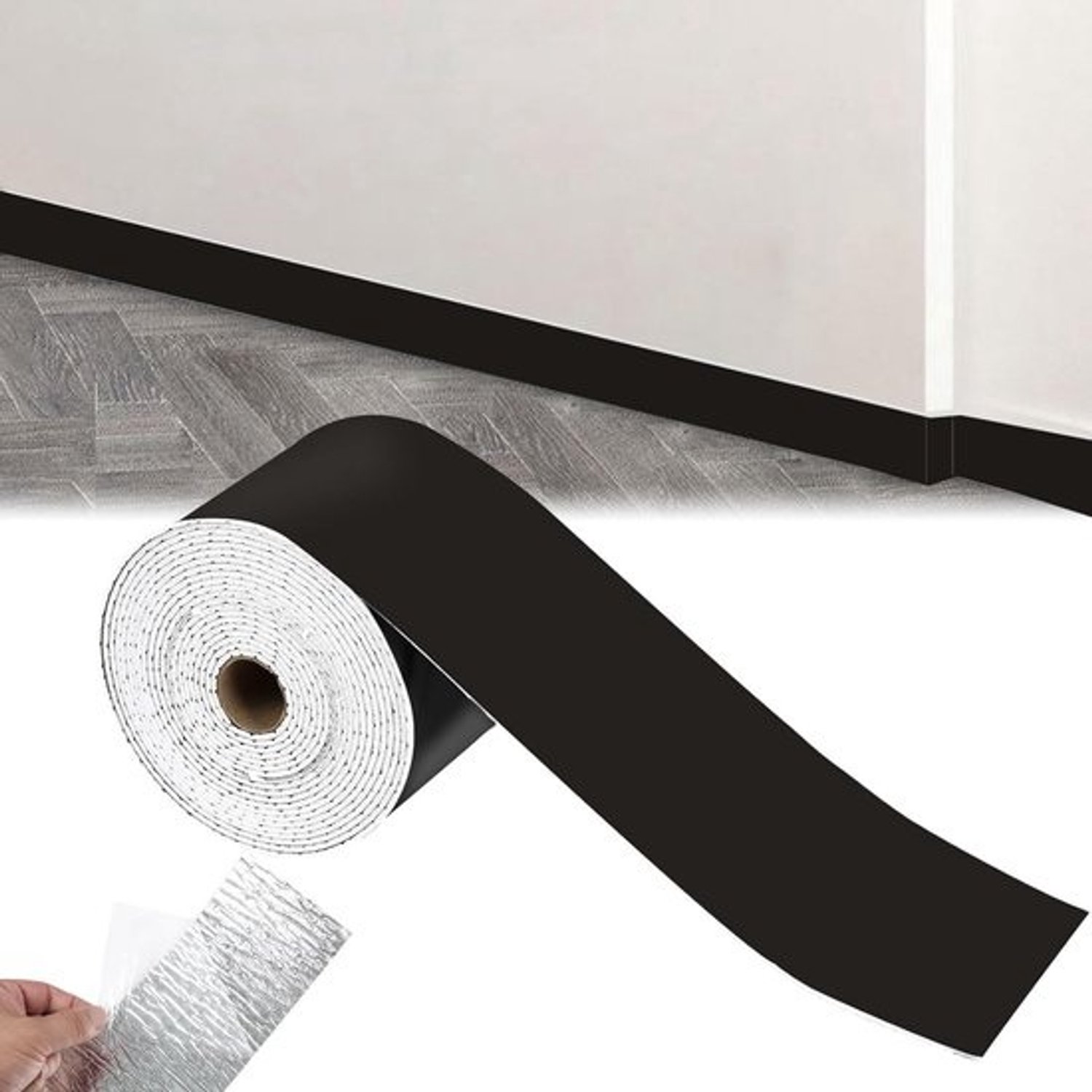Zachte zelfklevende plint - 10 cm - Flexibele sierlijsten - voor interieur
