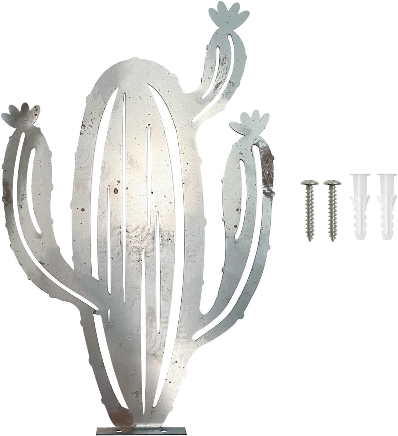 Metaaldecoratie cactus - rustiek ontwerp - unieke uitstraling - perfect voor tuin of huis - ShopVlot