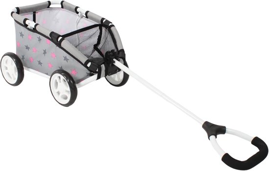 Bolderkar - Grijs - 46 x 30 x 29 cm - Premium Trekwagen voor Kinderen van 3-6 Jaar — afbeelding 2