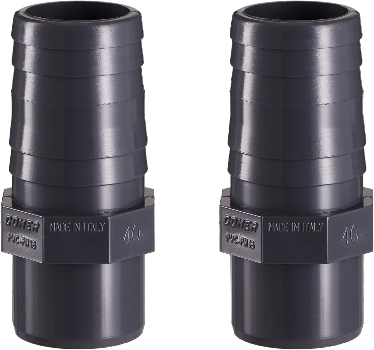 PVC slangdoorvoer 40 mm - grijze PVC-U - 16 bar werkdruk - ideaal voor zwembadconstructie - ShopVlot