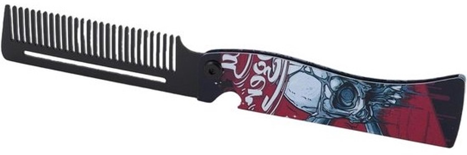 Opvouwbare Kam - Zak Reiniger - Haar Stylen - Geïntegreerde Flesopener - Creditcardformaat Opgevouwen - Zilver