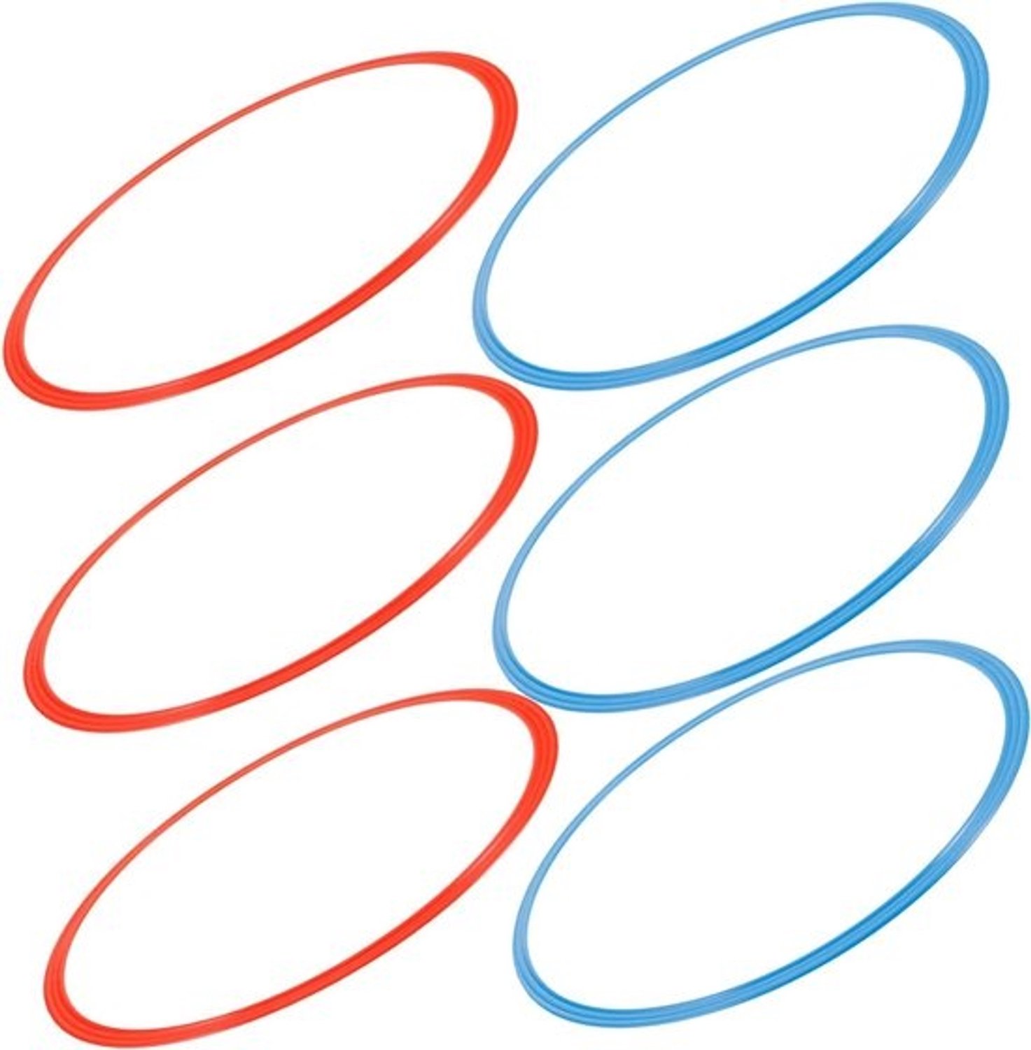 Sport Trainingsringen - Agility Cirkels - Voetbal Training - Set van 6 - 40x40 cm - Diverse kleuren