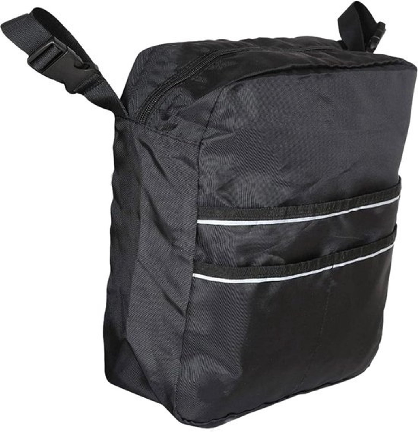 Rolstoeltas Organizer - Draagbare Opberger - Dagelijkse Boodschappen - Reflecterende Details - 46 x 30 cm - Zwart