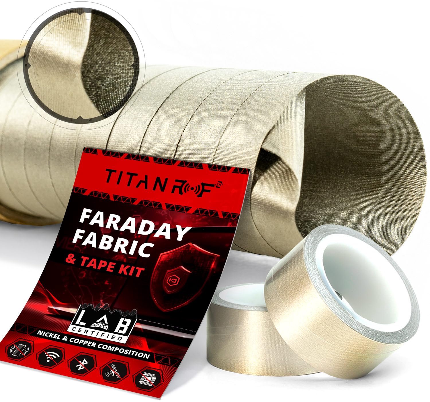 TitanRF Faraday Fabric - Pro Construction Kit - Military Grade Fabric Blocks RF Signals (WiFi, Cell, Bluetooth, etc.) - ShopVlot