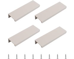 MOROBOR Vingerrandgrepen, 4 stuks verborgen moderne stijl ladehandgrepen, rechte hoek aluminiumlegering onzichtbare - ShopVlot
