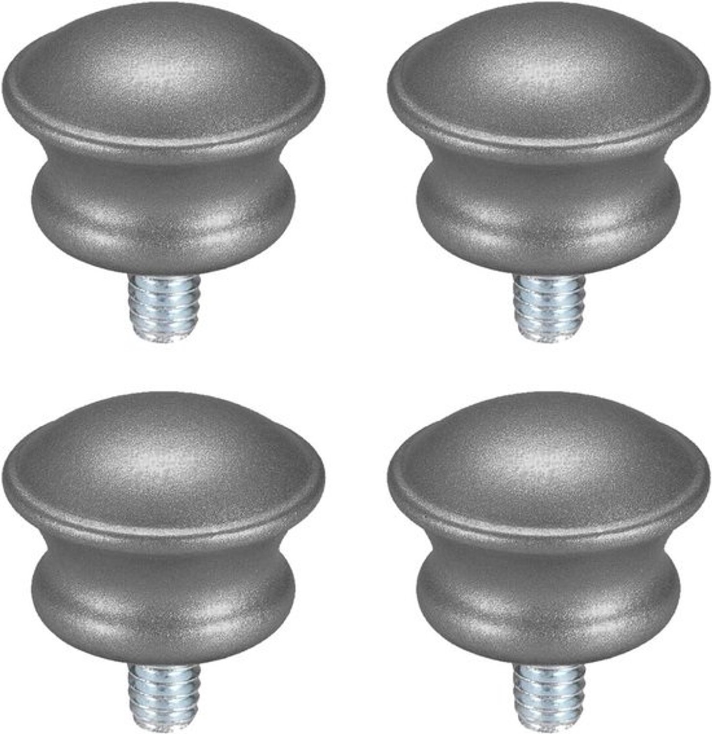 Gordijnroede Eindstukken - Roede Doppen - Vensters Afwerken - Cilindrische Vorm - 5/8 Inch - Grijs