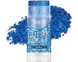 Prreal Blue Body Glitter Stick,Chunky Mermaid Sequins Face Glitter Makeup
