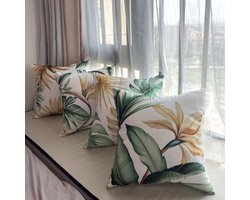 ARNTY Set van 4 decoratieve fluwelen kussenhoezen 45 x 45 cm met verborgen rits, voor slaapkamer, kantoor, tuin en bank