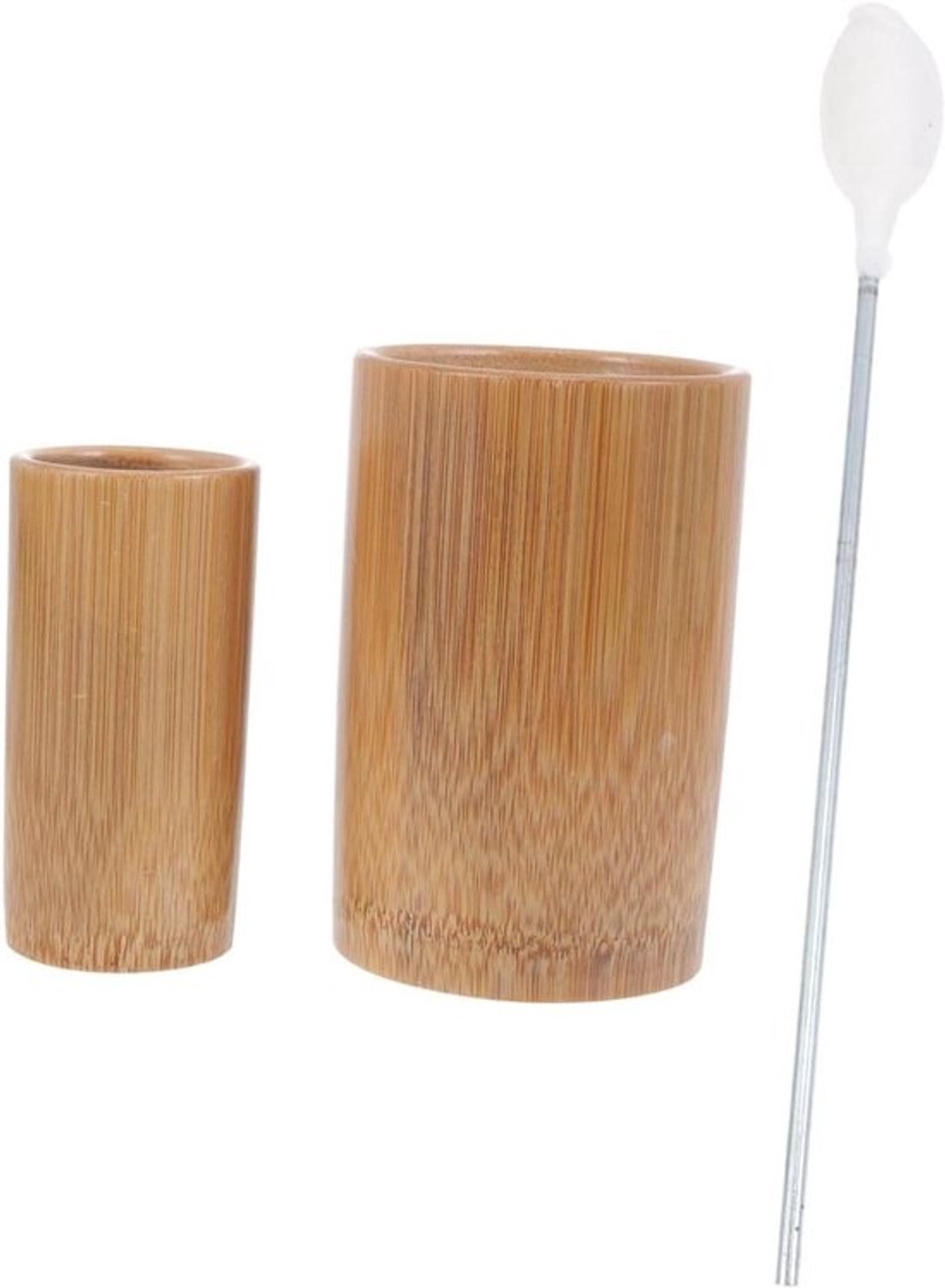 Cupping Cups Set - Massage Cups - Lichaamsmassage - Gemaakt van Bamboe - 12 x 12 x 12 cm - Bruin