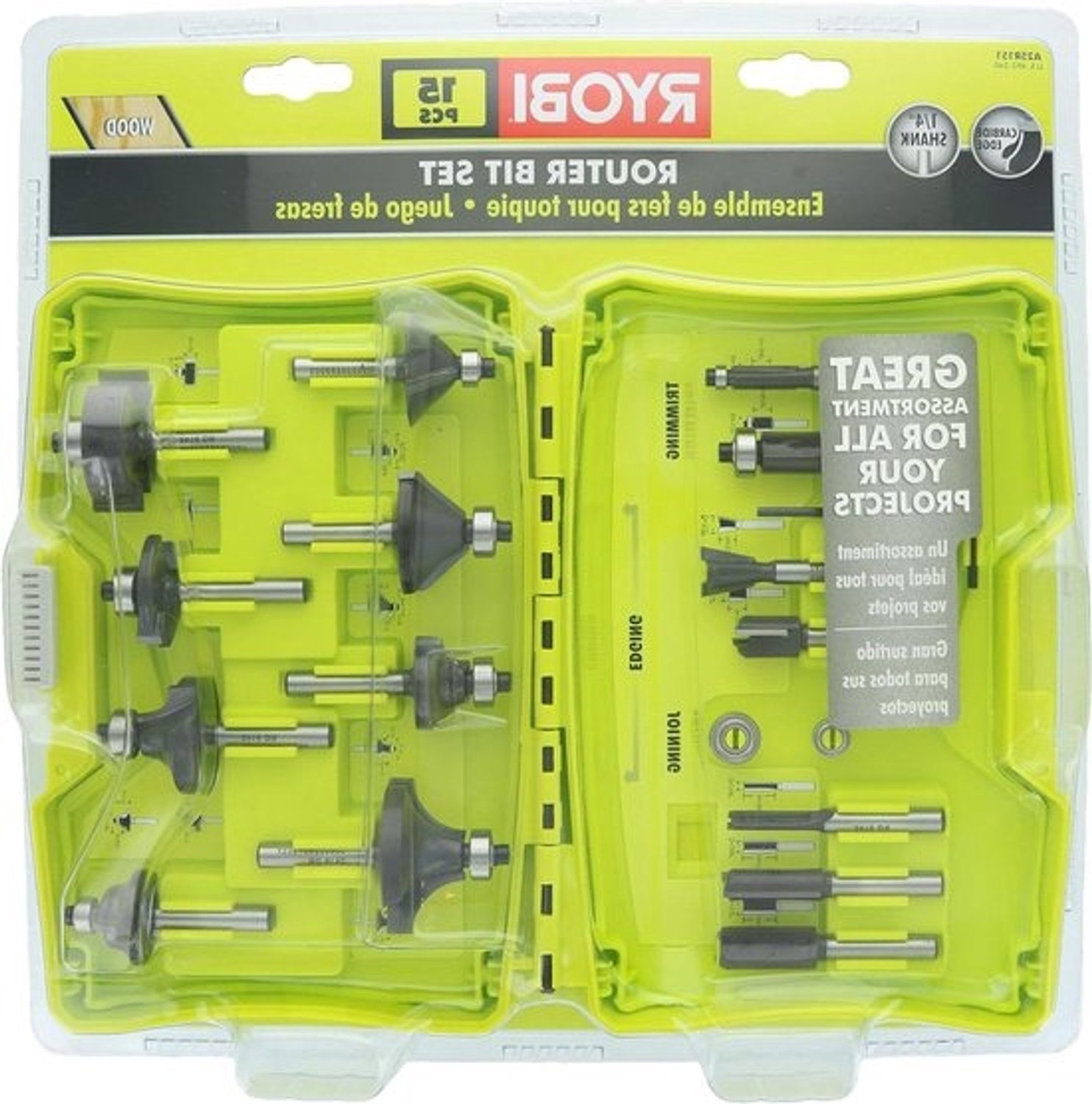 Router Bit Set - Houtbewerking Bits - Meubels Maken - Carbide Rand - 15 Stuks - Zilver