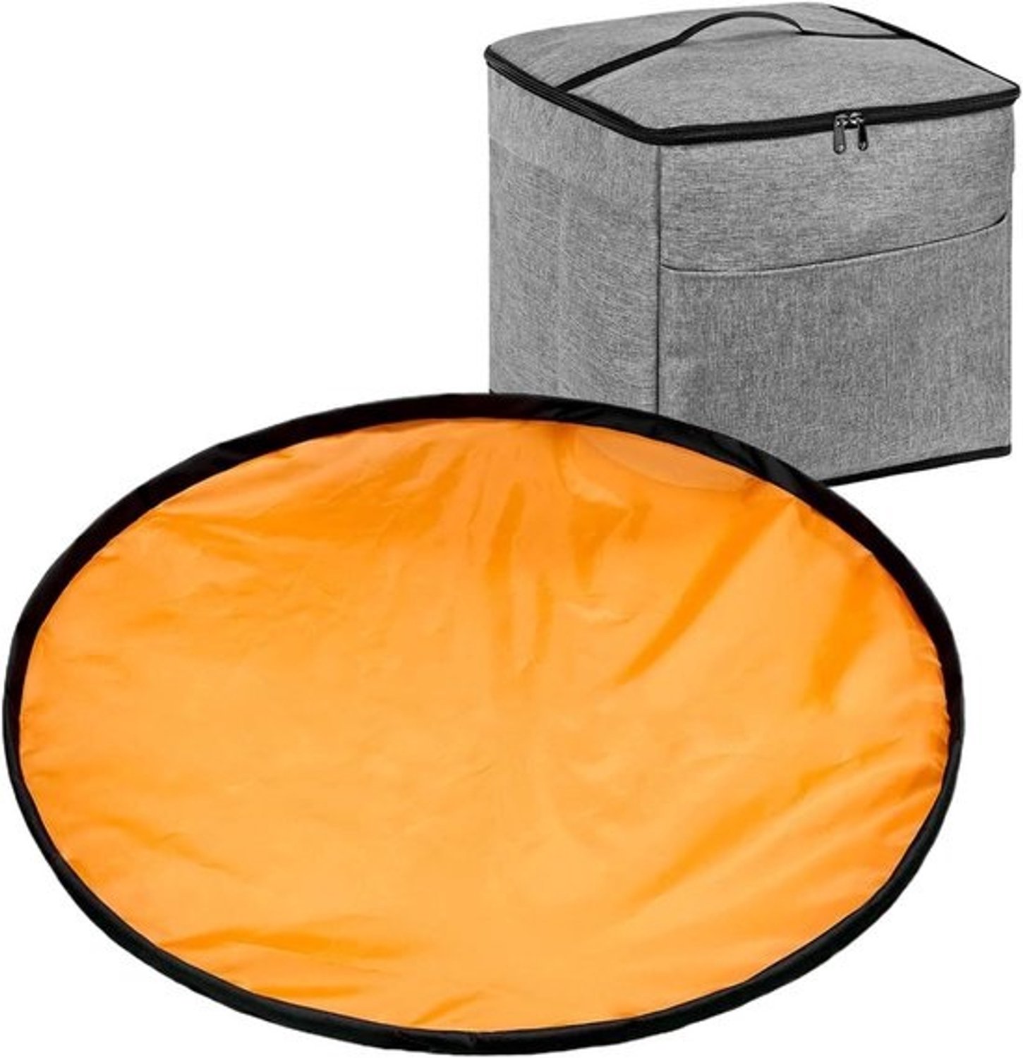 Kinderspeelgoed Organizer - Opbergtas Speelgoed - Speelgoed Opbergen - Wasbare Oxford-doek - 36L x 25B x 7H cm - Grijs