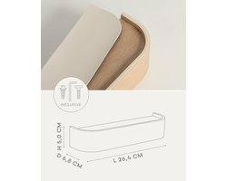 KAZAI. Sleutelkastje 'Toke' | Minimalistisch sleutelhouder ontwerp uit Berlijn | Moderne sleutelrekje met houten plank | Sleutelbord als halmeubel voo