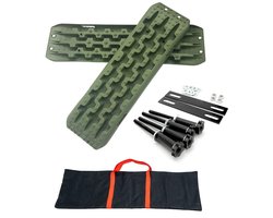 CStern 2 Stuks Zandplaten,10T Tractiehulp Offroad Recovery Board Groen
