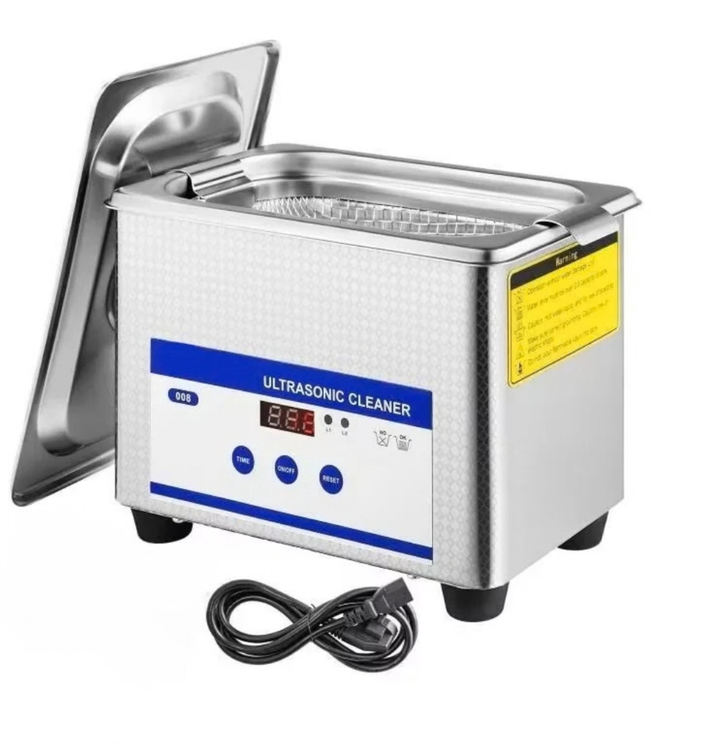 G&G ultrasone reiniger - Ultrasoonbad - Ultrasoonreinigers - Gebitsreiniger - Bril - Sieraden - Beugel - 800ml - RVS - 35W