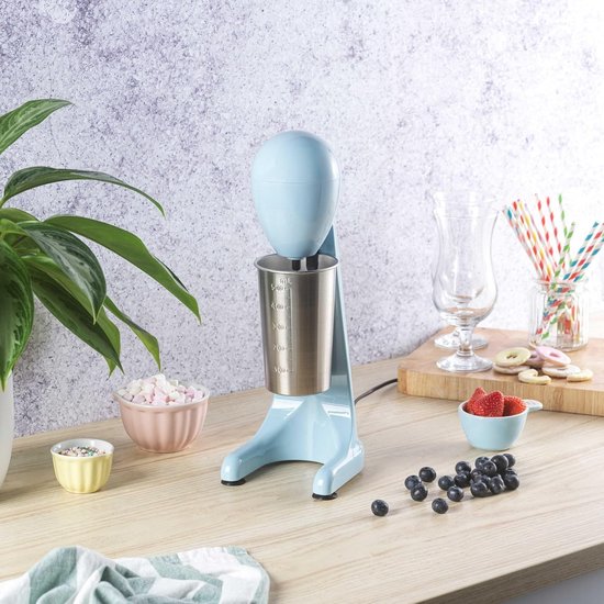 QEVA Milkshake Machine - Blender - Smoothiemaker - Blauw - 15cm x 14cm x 38cm van QEVA — afbeelding 4