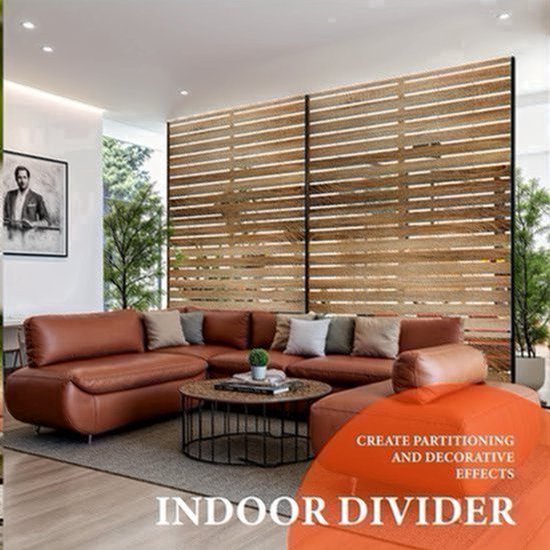 Tuinscherm – Privacyscherm – Tuinafscheiding – Zichtscherm – Schutting – Verstelbaar 182x119 cm – Stevig MDF en Metaal – Vrijstaand Zonder Stroom — cadeau in Cadeau-ideeën - foto 2