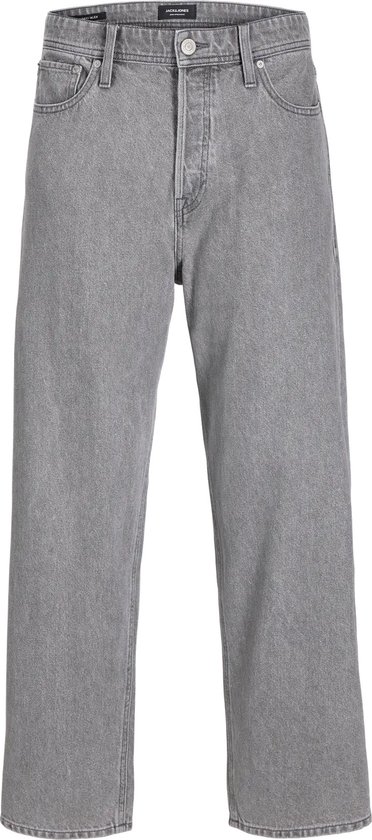 Grijze baggy fit jeans van Jack & Jones met knoop- en ritssluiting.