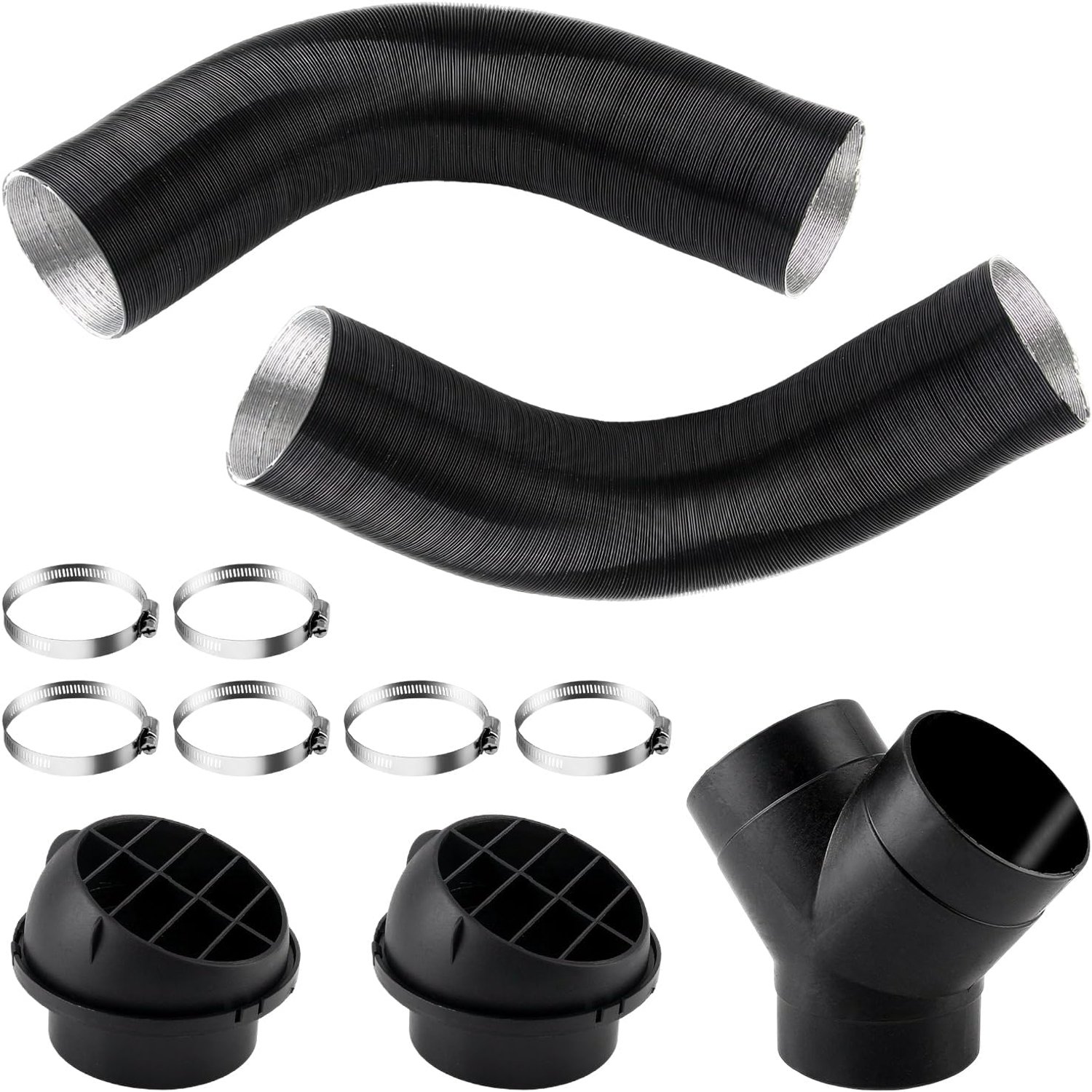 Luchtkanaalset 75 mm - Aluminium - Verwarmingsaccessoires - Geschikt voor vloer- en autoverwarming - ShopVlot