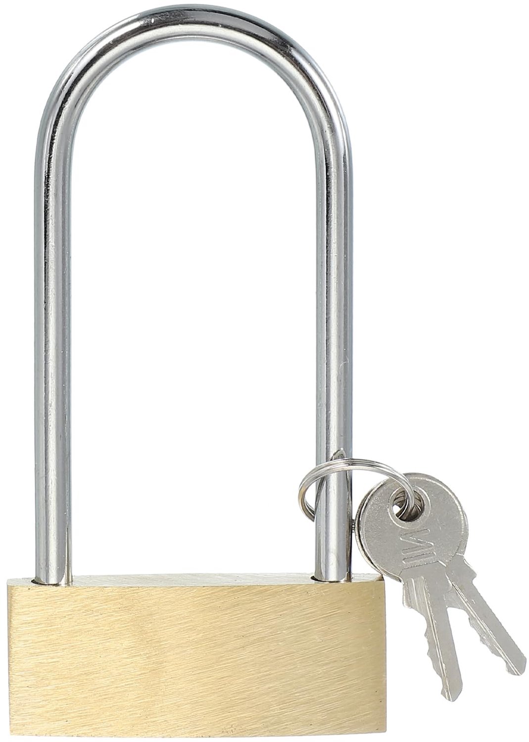 PATIKIL Massief Messing Hangsloten 3.8 ", 1 PCs Lange Beugel Lock Hangslot
