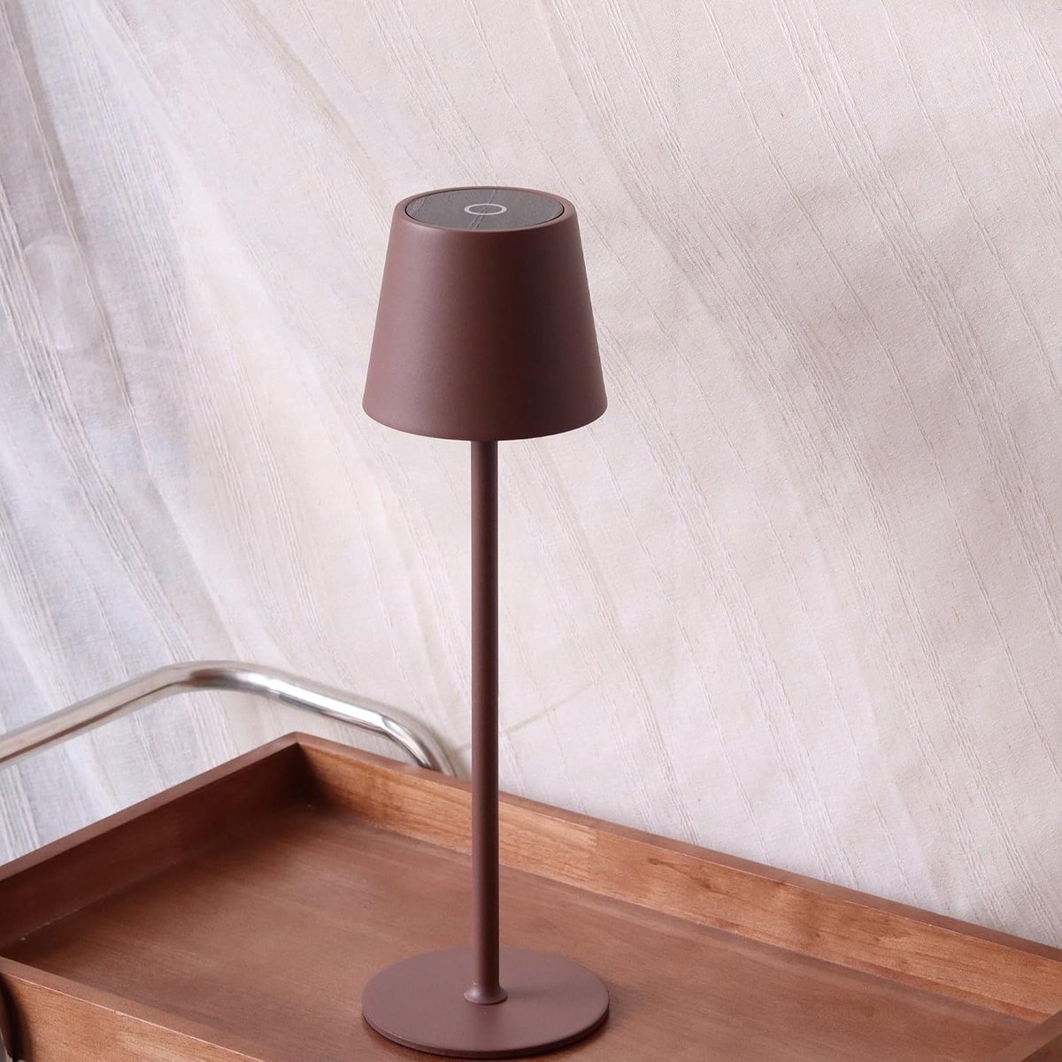 Tafellamp - Lichtbruin - Draadloos en Dimbaar - Oplaadbare Led-lamp voor Binnen en Buiten