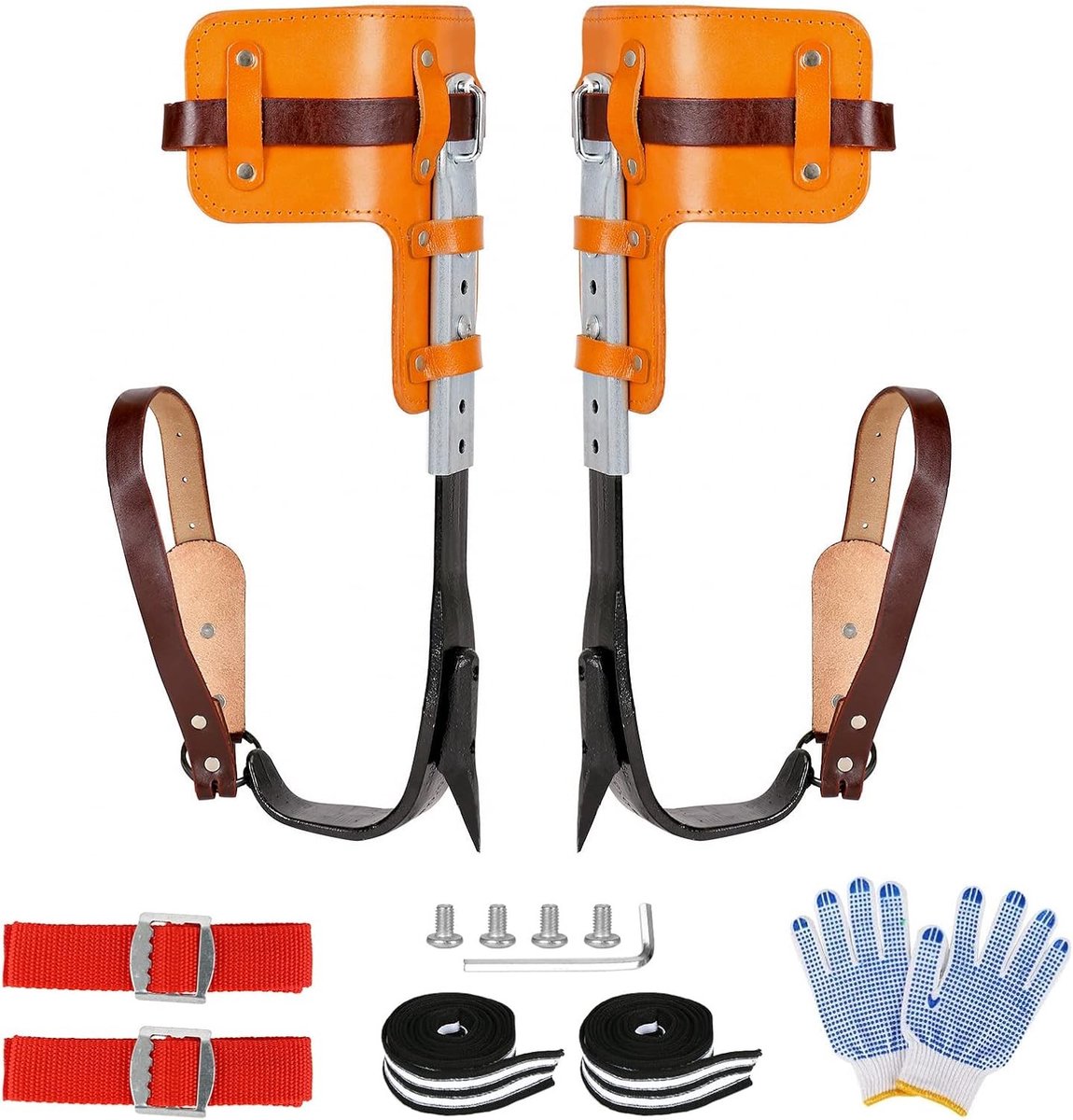 Professionele Klimspikes voor Bomen - Set met Spikes voor Boomklimmen, Overleven in de Natuur en Fruitplukken, Universele Maat van Hoogwaardige Staal