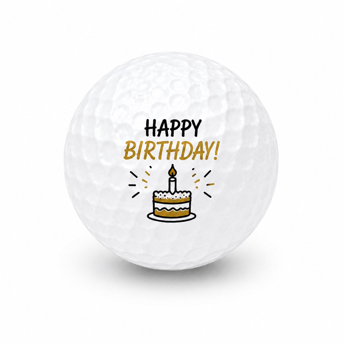 Wilson Golfballen Verjaardag Zwart Goud - Verjaardag Golf Cadeau - 2 stuks