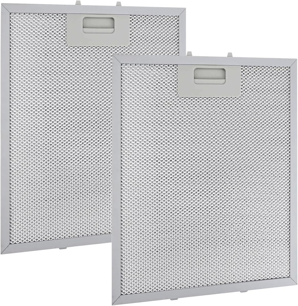 Aluminium Afvoergatfilter Set van 2, Universeel Filter voor Afzuigkap, Olie- en Gasafscheider, 320mm x 260mm, Ideaal voor Keuken en Huishoudelijk Gebruik