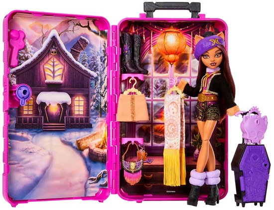 Monster High Skulltimate Secrets Cabinevakantie Speelset - Clawdeen Wolf Pop en Accessoires van Monster High — afbeelding 2