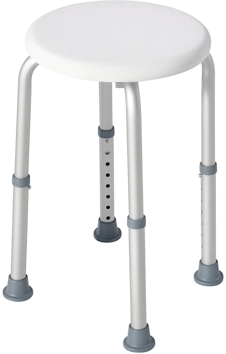 6Seven - Douchekruk - Kruk - Badkamerkruk - Douche stoel - Badkamer stoel - 8 verstelbare standen - Belasting 135 KG - Anti slip