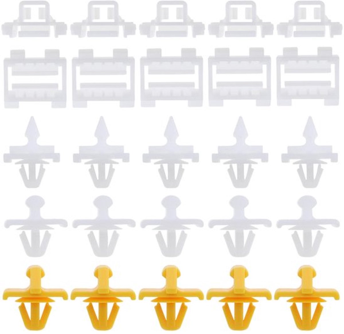 Store_8 - Zijpaneelklemmenset - Auto Accessoires - Wit - Compatibel met
