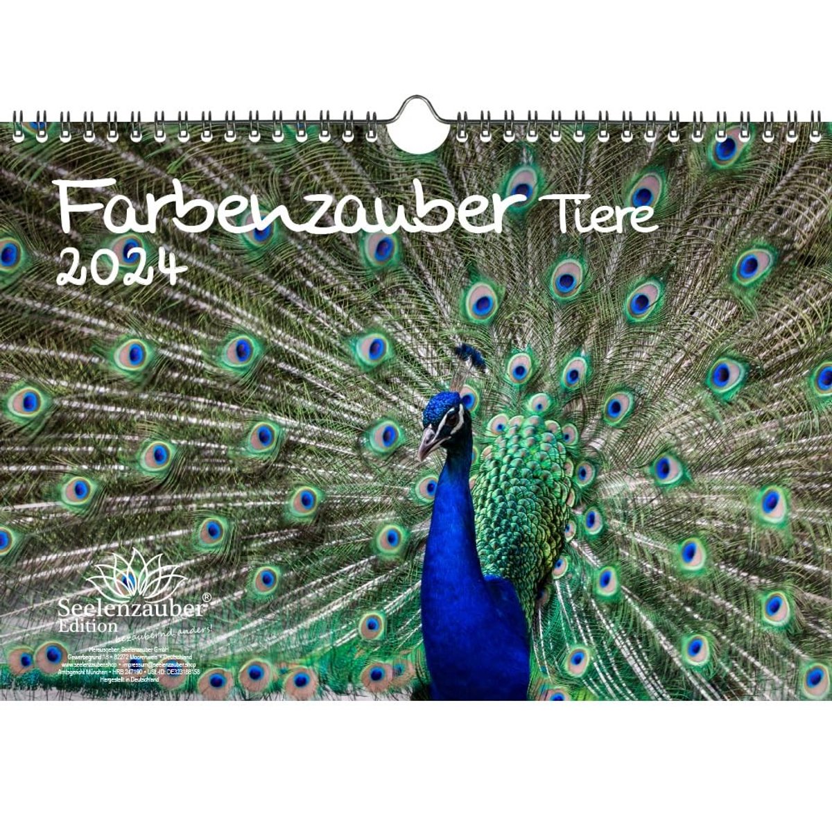 Elzusha - Dieren Kalender 2024 - Wandkalender A4 met Kleurrijke Afbeeldingen