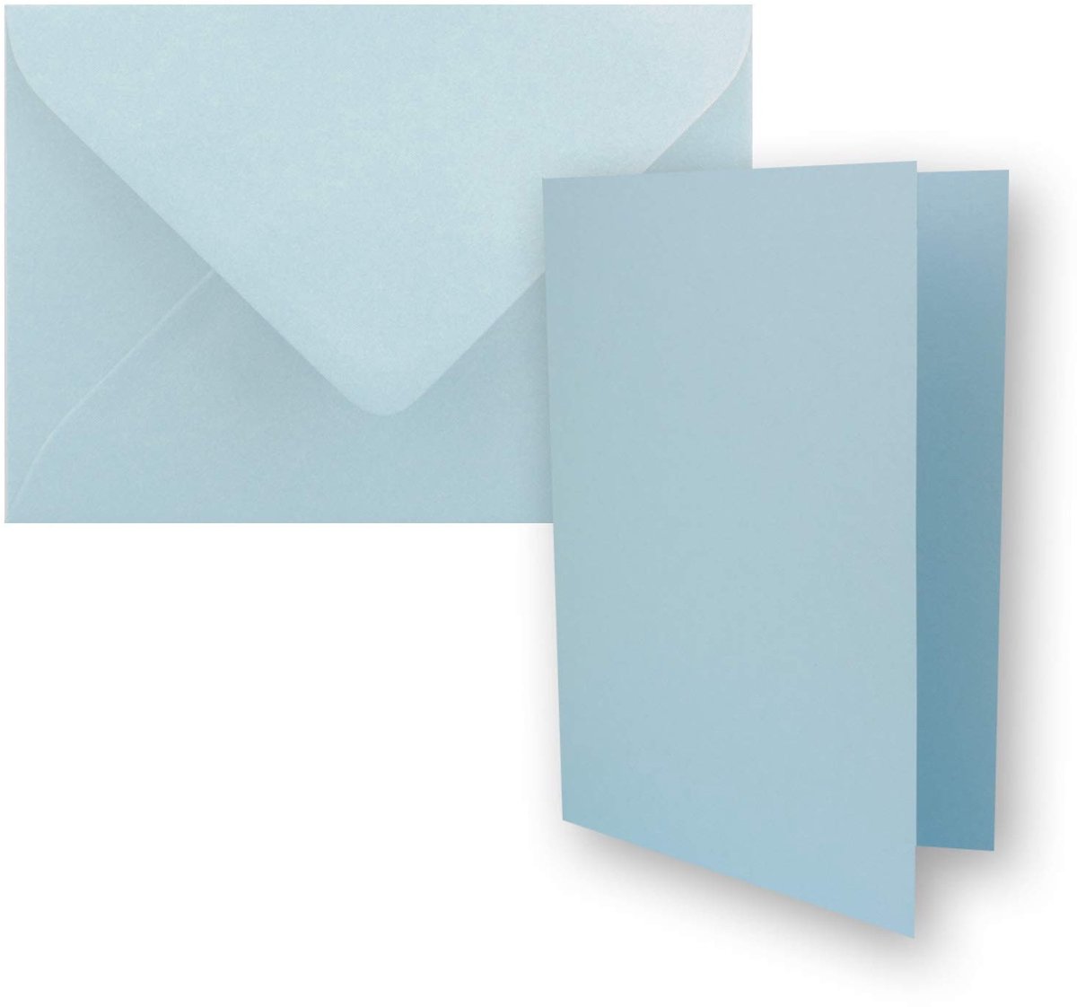Elzusha - Vouwkaarten en Enveloppen - 50 Stuks Lichtblauw