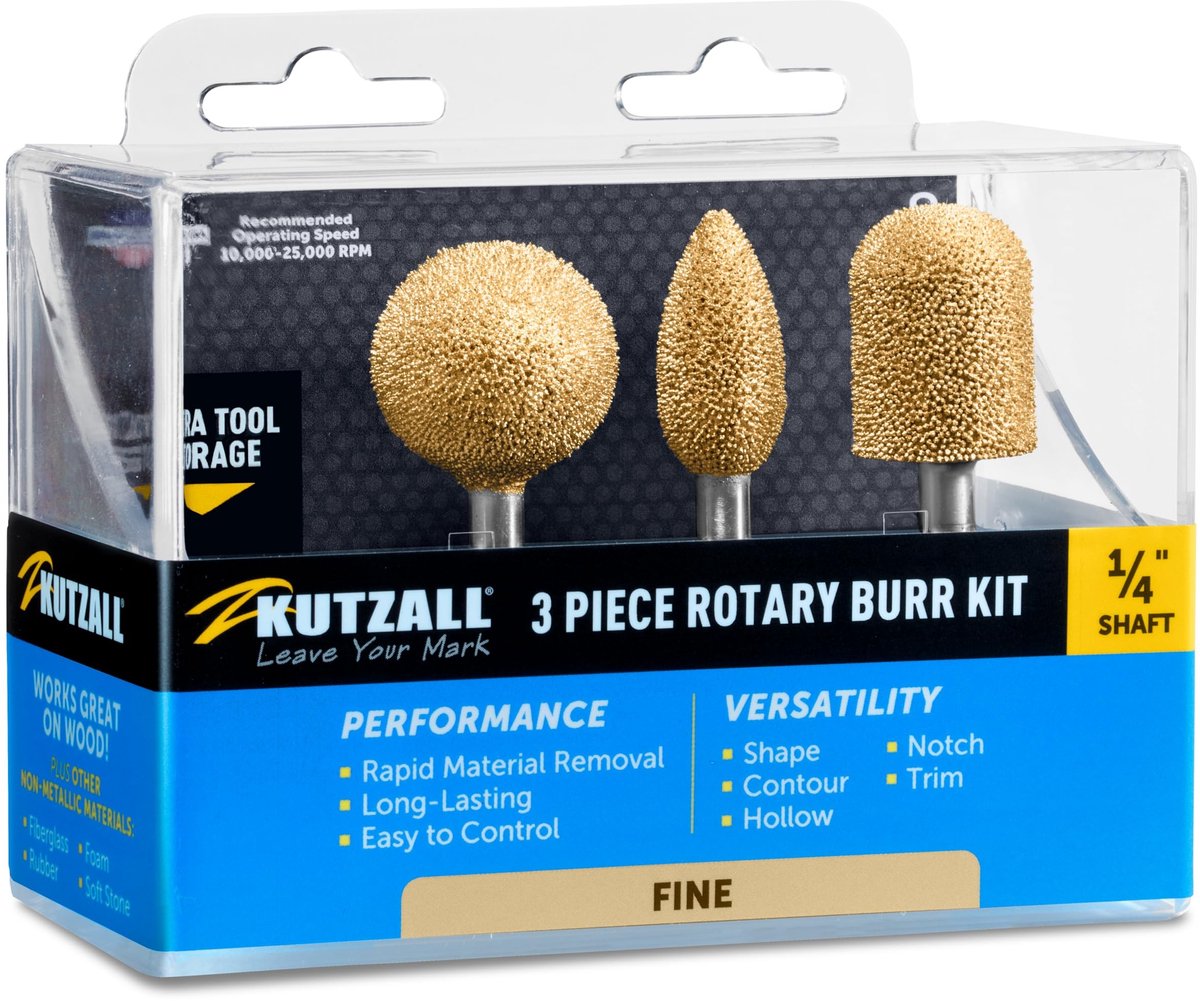Elzusha - 3-Delige Rotary Burr Set voor Houtbewerking