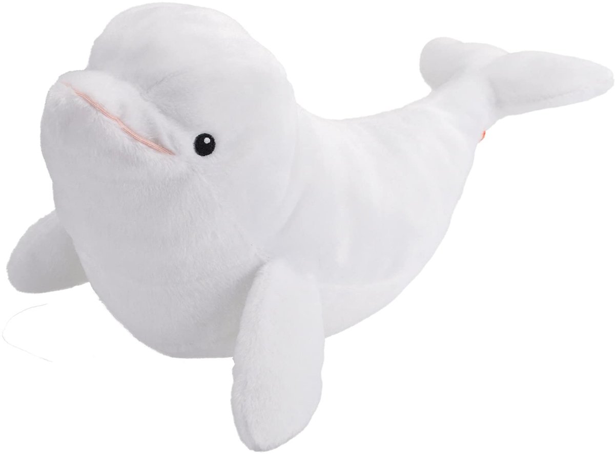 Elzusha - Ecokins Beluga Knuffeldier - Duurzaam en van gerecycled materiaal - 30 cm