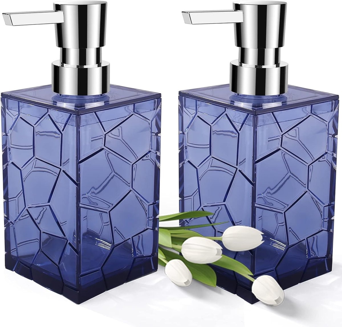 Elzusha - Set van 2 Handzeepdispensers van Heldere Acryl
