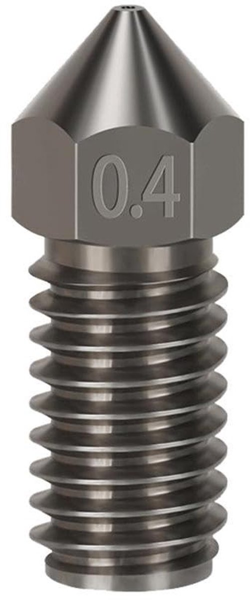 Elzusha - 3D Printer Nozzle Set - 0.4mm Hardened Steel en Brass Nozzles
