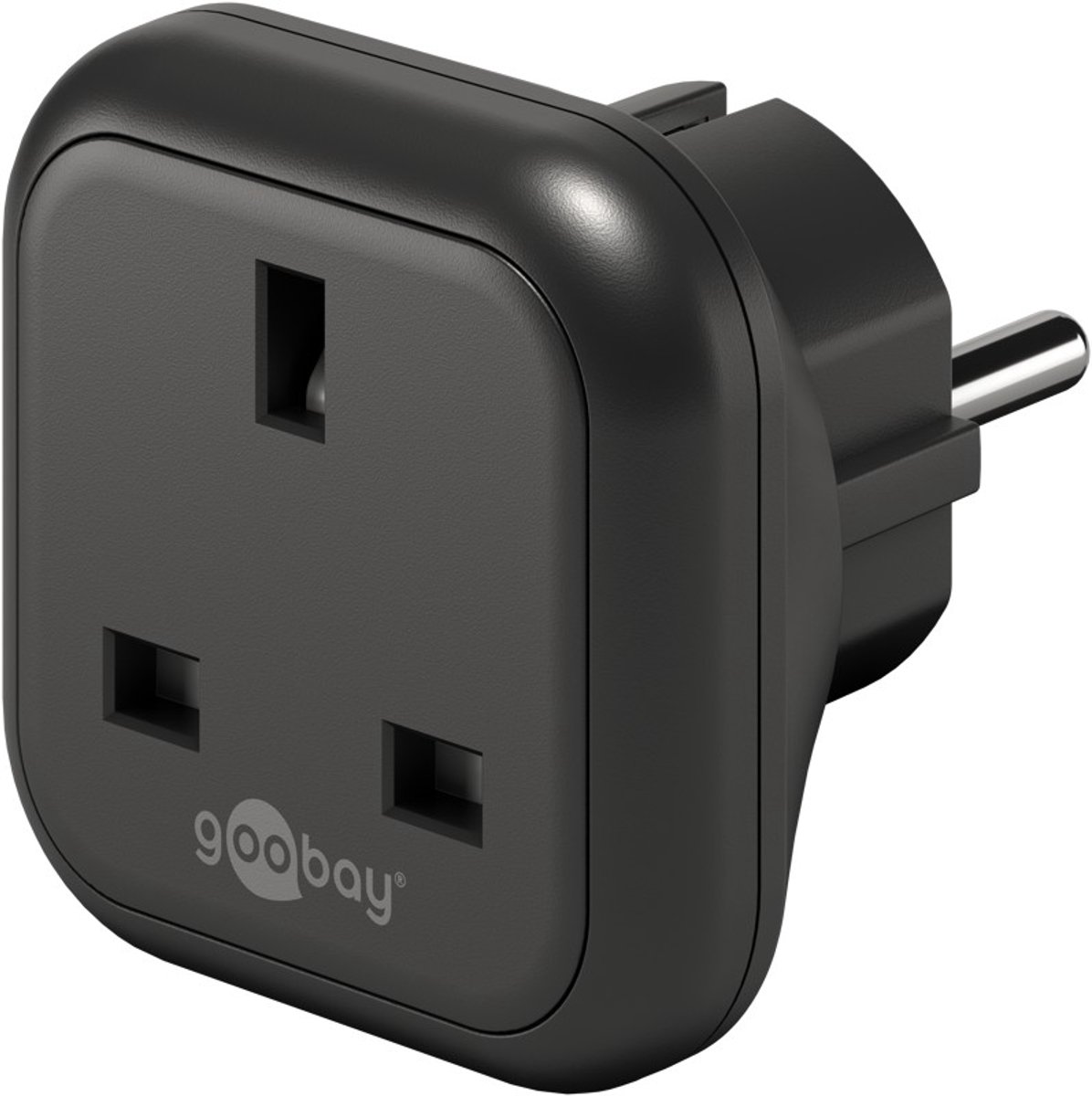 Bol.com Goobay Reisadapter UK naar Europa, zwart aanbieding
