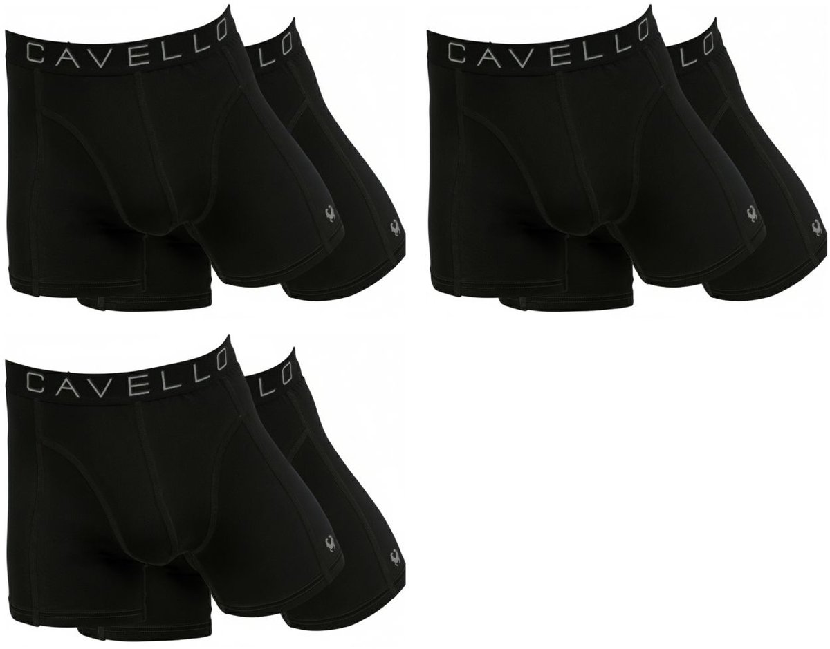 Cavello Heren Boxershorts 6-pack - Zwart - Katoen