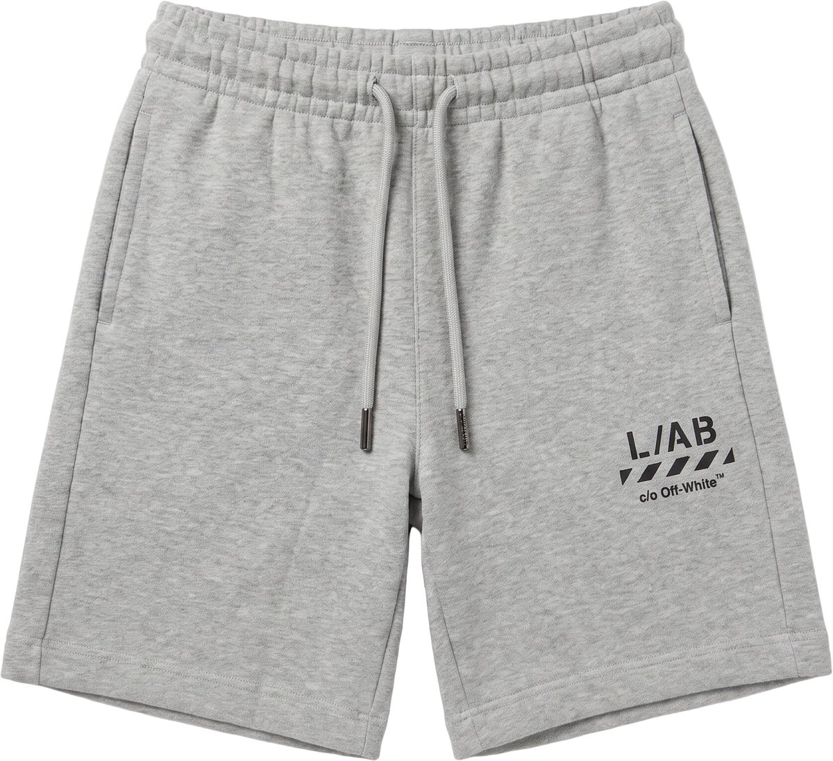 L/AB Off-White short jongens Logo Basic Heather Grey - maat 176