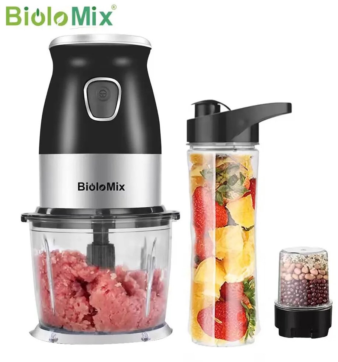 Blender - Draagbare Blender - 600 ml - 750 Watt - Chopper kom - Vleesmolen - Babyvoeding maker - Smoothie maker