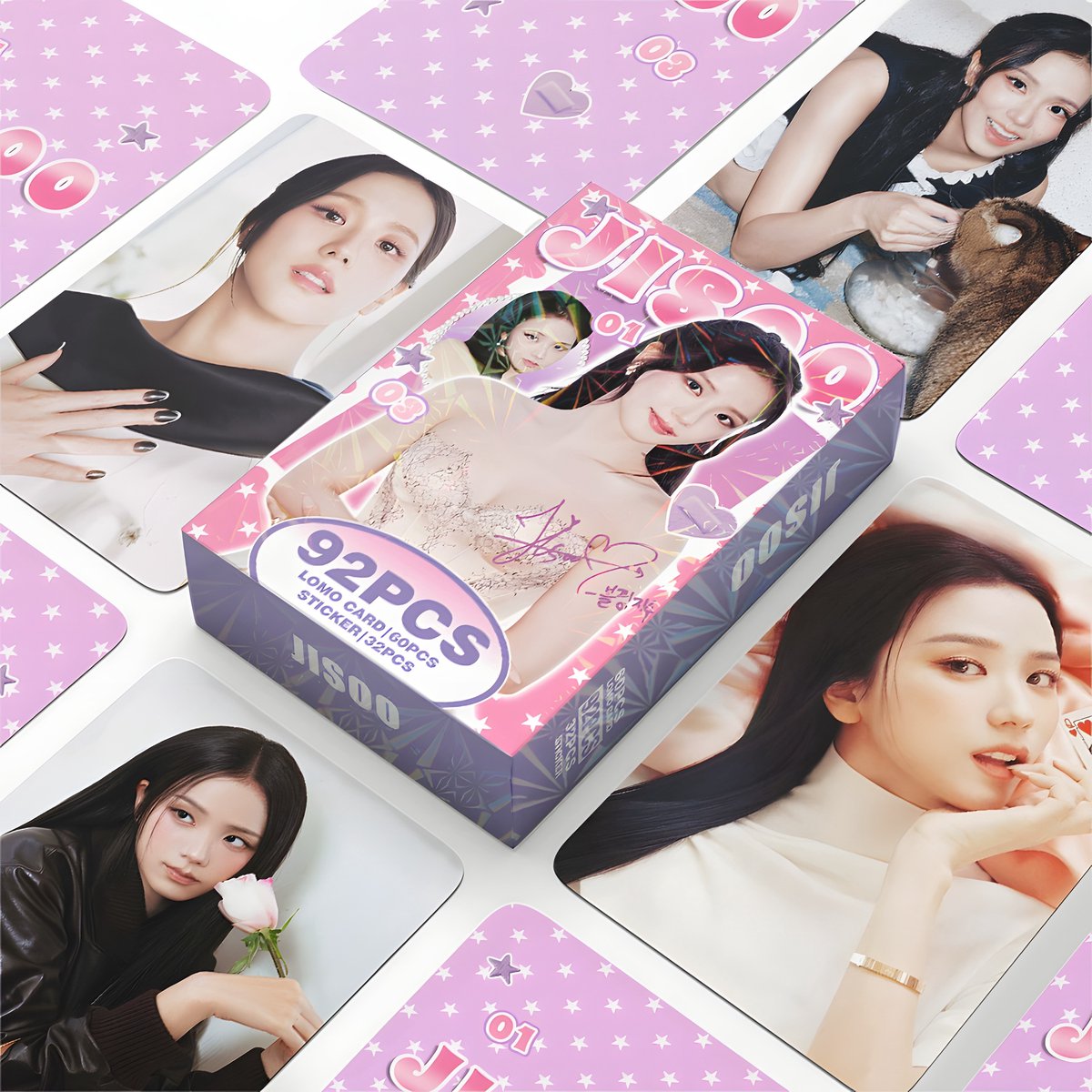 KPOP 92pcs/box JISOO Holographic Photocard [Fotokaarten]