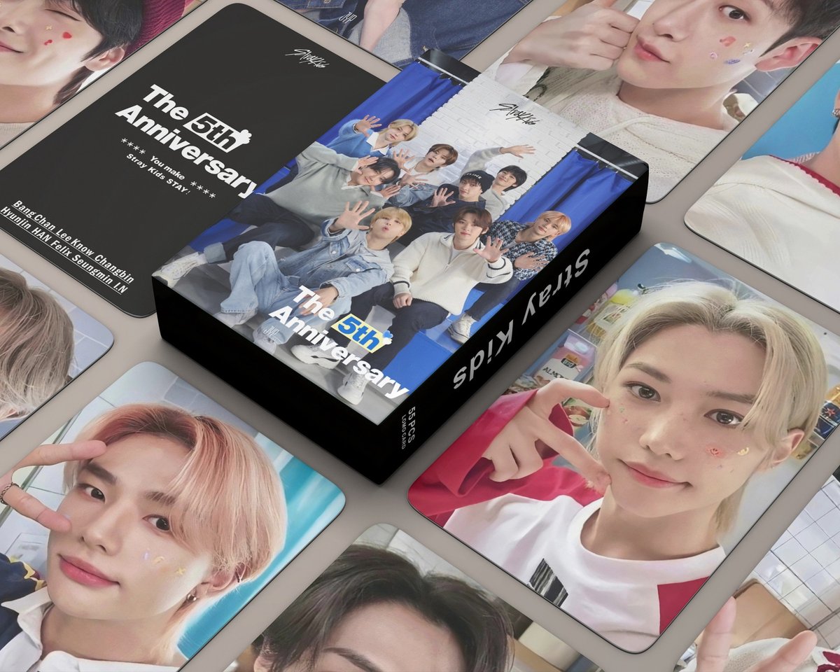 KPOP 55pcs/box Stray Kids 5th Anniversary Photocard [Fotokaarten]