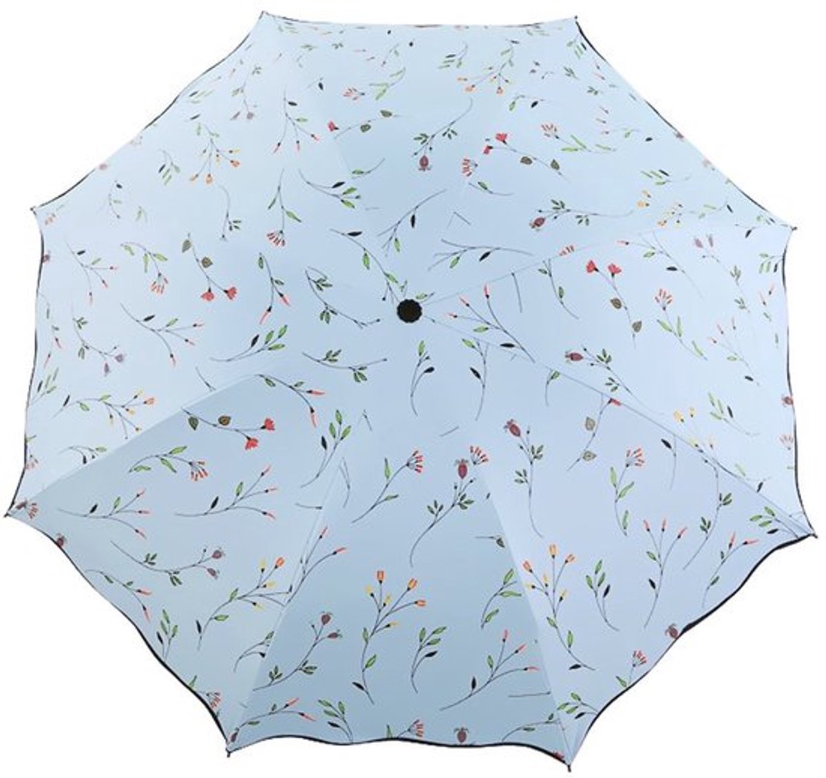 Livia Home- Zonnescherm Opvouwbaar 96 cm - Anti-UV - Dubbel Dak - 8 Ribben