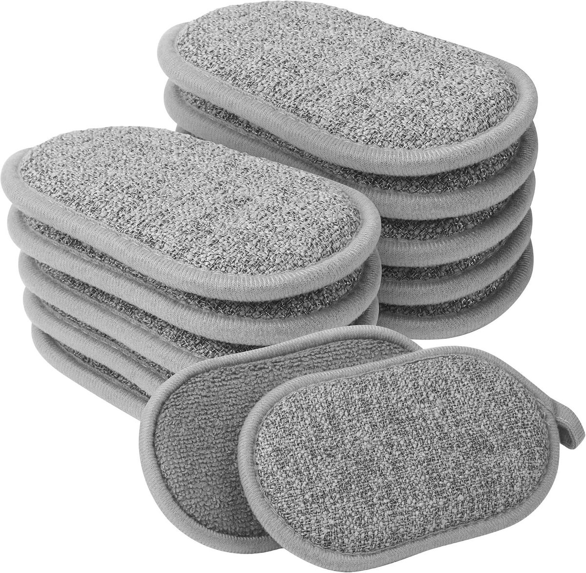 12 Stuks Reusable Keuken Sponsen, Multi-functionele Afwas- en Badkamersponsen, Veilig voor de Handen en Effectief voor Schoonmaken