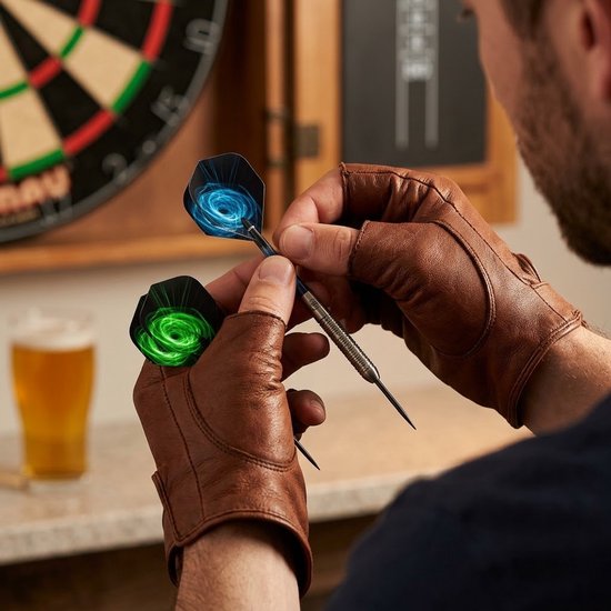 Multicolor dart flights set unisex swirl patroon 15 stuks dart flights flight wings standaard vorm kunststof PET van NUVEX — afbeelding 4