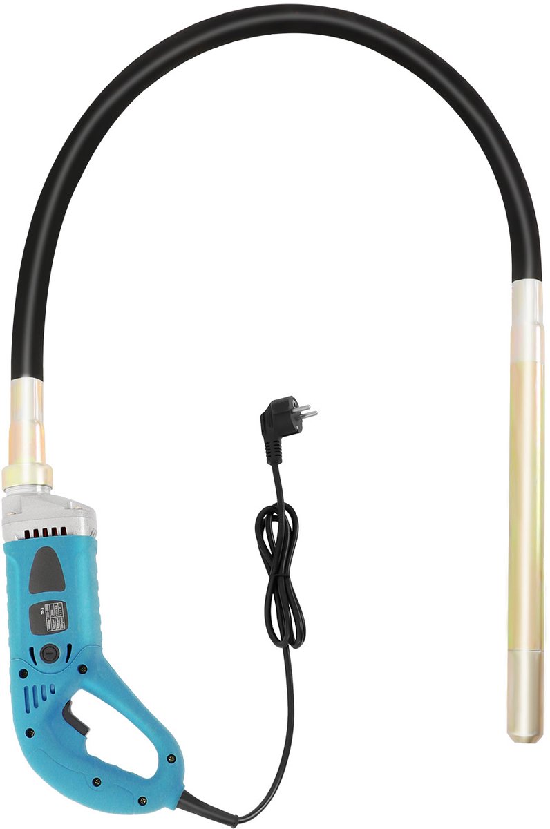 Betonvibrator Handheld - 1300 W Vermogen - 1.5 Meter Staaf - ABS Aluminium Rubber - Voor Beton Maken